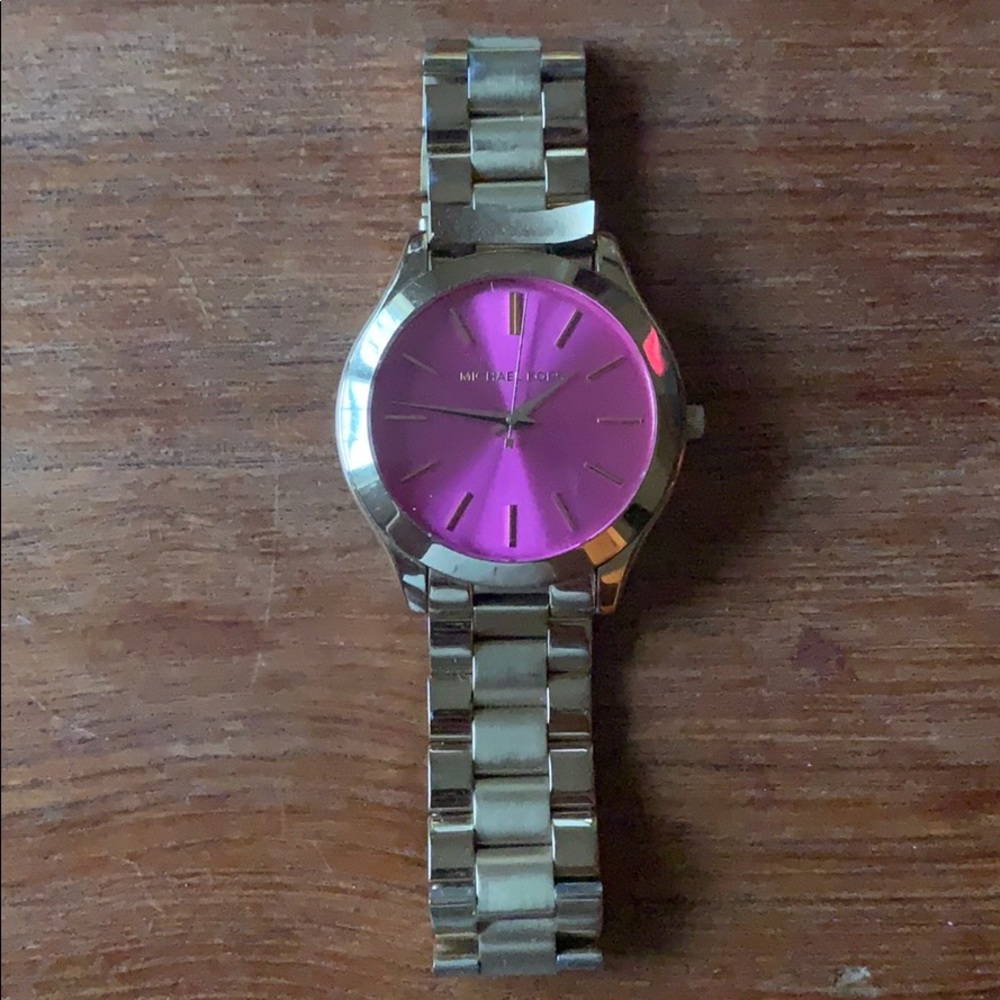 Michael Kors Pink and Gold Watch - Picture 2 of 4